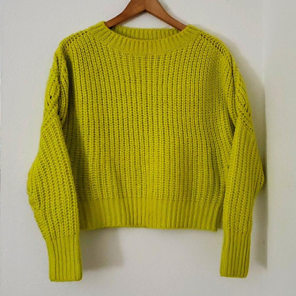 Yellow Neon Knit Sweater